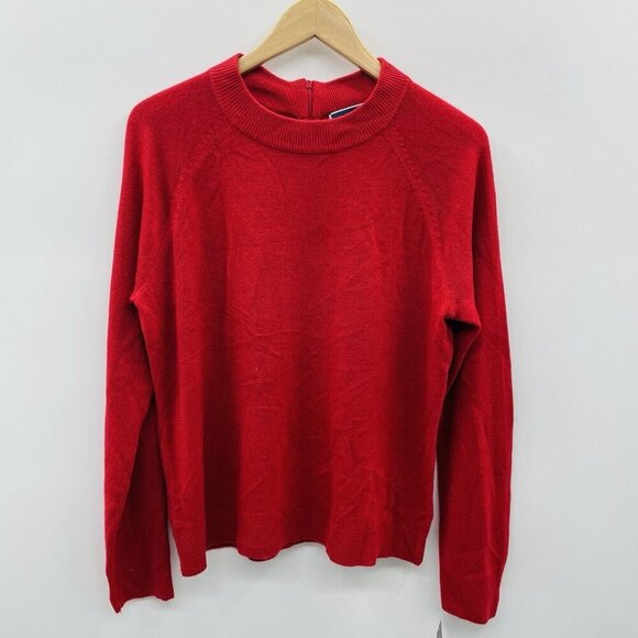 Karen Scott Womens Size XL Mock Neck Zip-Back Sweater in Luxsoft Red $40 2141 - Picture 2 of 8